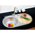 AustraliaTopmounted Round Double bowl Stainless Steel SUS 304 kitchen corner sink